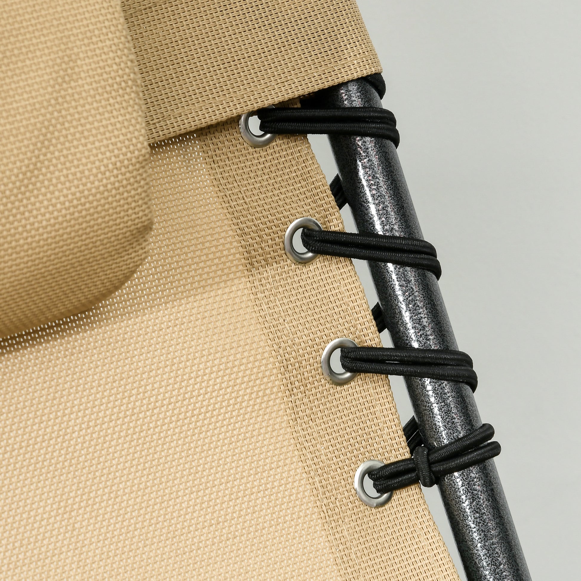 Outsunny Folding Chaise Lounge With 5 Level Reclining Back, Outdoor Tanning Chair With Reading Face Hole, Outdoor Lounge Chair With Side Pocket & Headrest For Beach, Yard, Patio, Beige Beige Steel