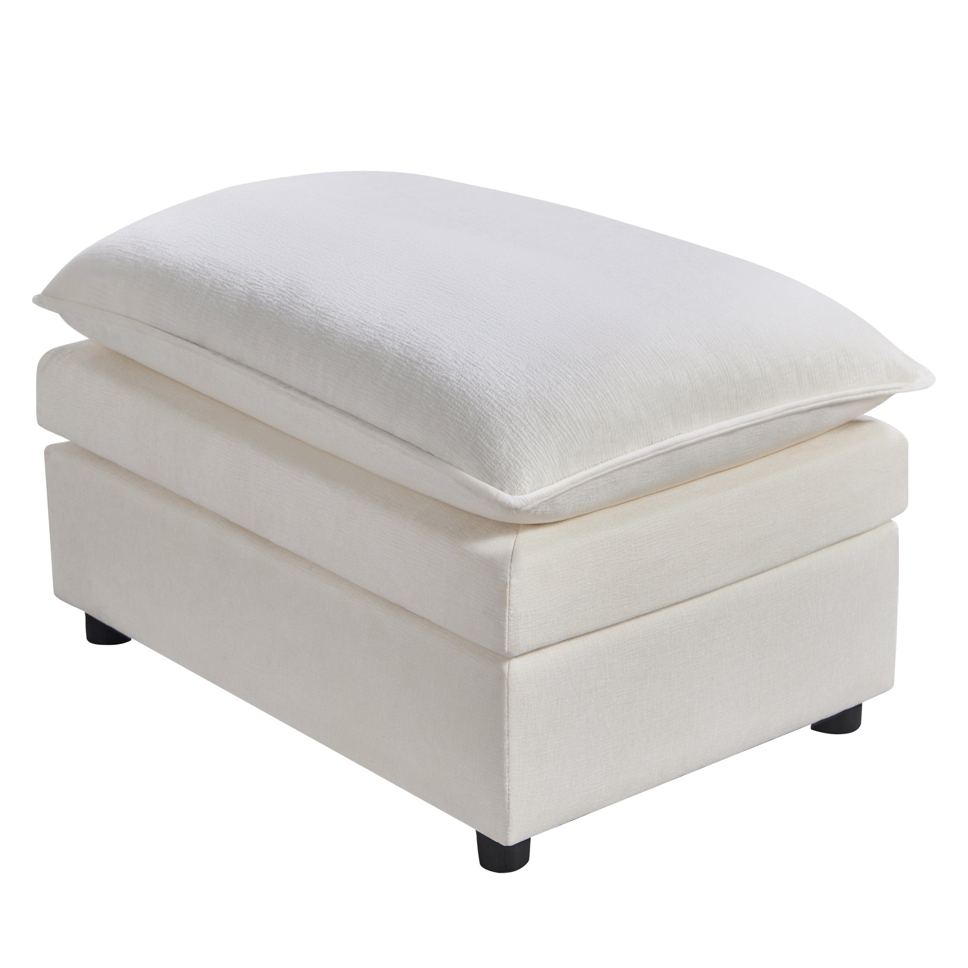 142.52"Modern Chenille U Shaped Sectional Sofa With Convertible Chaise, Comfy Cloud Couch Deep Sectional Sofa With Ottomans For Living Room White Wood Foam Chenille 4 Seat