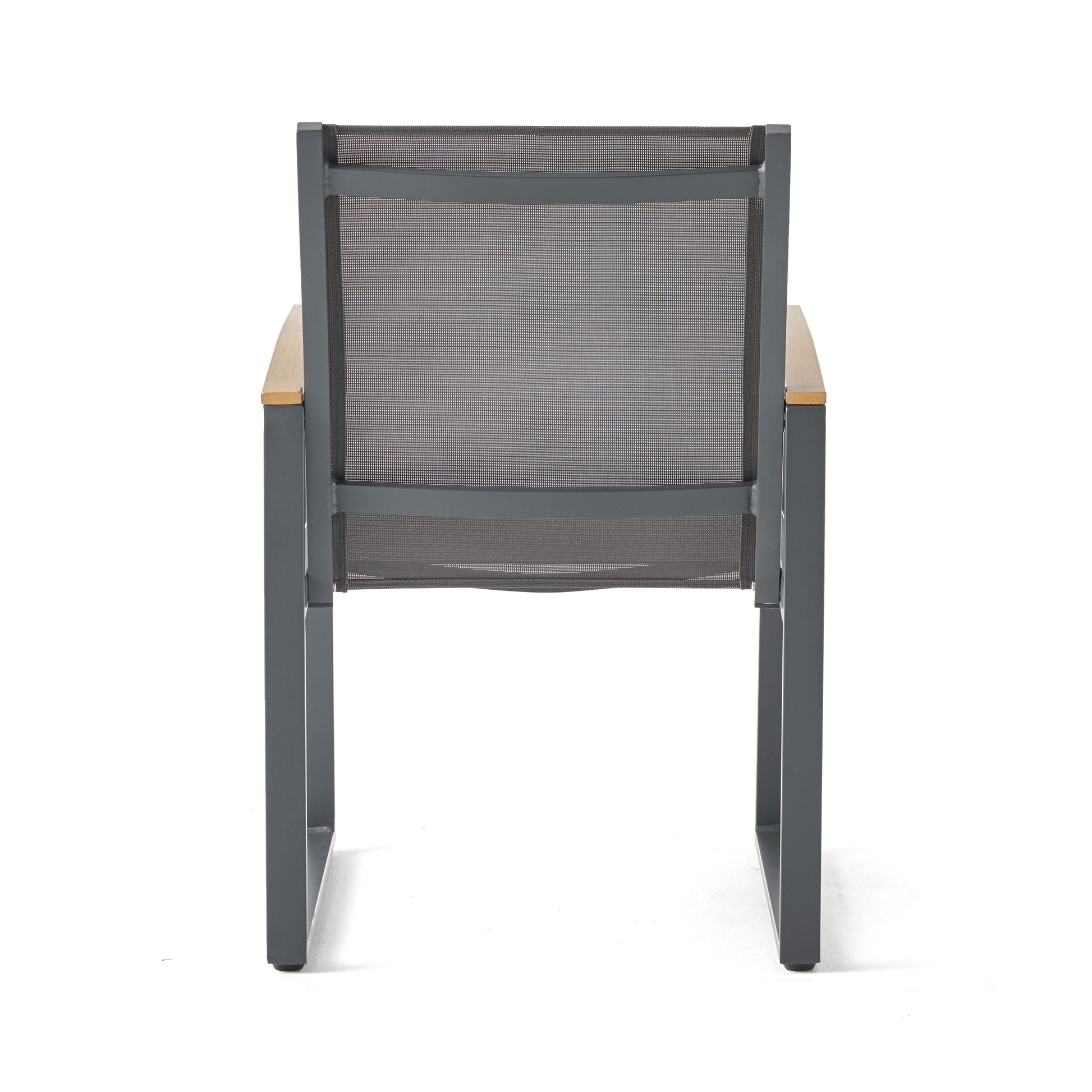 Glasgow Dining Chair Set Of 2 Grey Aluminum