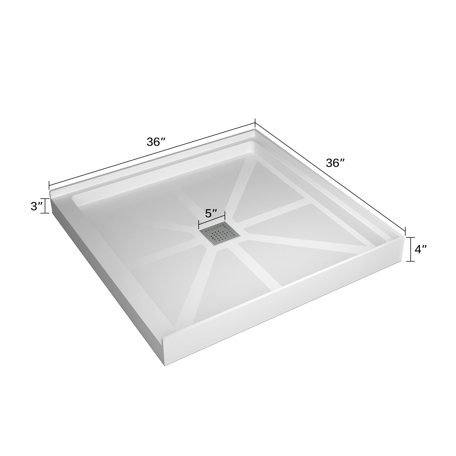 Glasstone Shower Base Smc Solid White Finish 3636 White Bathroom Stainless Steel