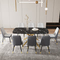 Large Modern Minimalist Rectangular Dining Table With 0.39 