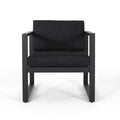 Navan 4 Pc Chat Set Dark Gray Aluminium