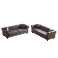 Fx 3 Seats 3 Seats Combo Sofa Modern Living Room Sofa With Solid Wood Frame And Wooden Feet, 4 Cushions, Apartment Sofa Furniture For Living Room, Living Room, Office Grey Wood Pine Foam Fabric 6 Seat