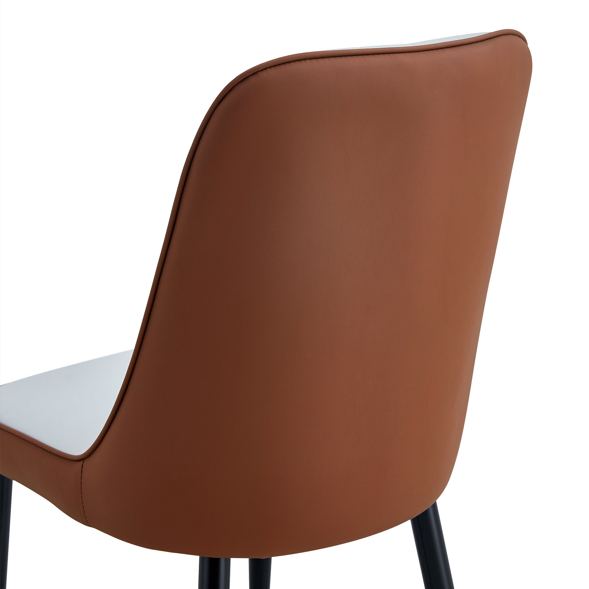 Table And Chair Set.Modern Rectangular Dining Table With Black Textured Stickers Glass Tabletop And Gold Plated Metal Legs.Paried With 4 Comfortable Chairs With Pu Seats And Black Metal Legs. Black Gold,Brown,Light Gray Seats 4 Glass Metal