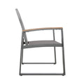 Glasgow Dining Chair Set Of 2 Grey Aluminum