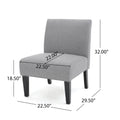 Accent Chair Grey Fabric