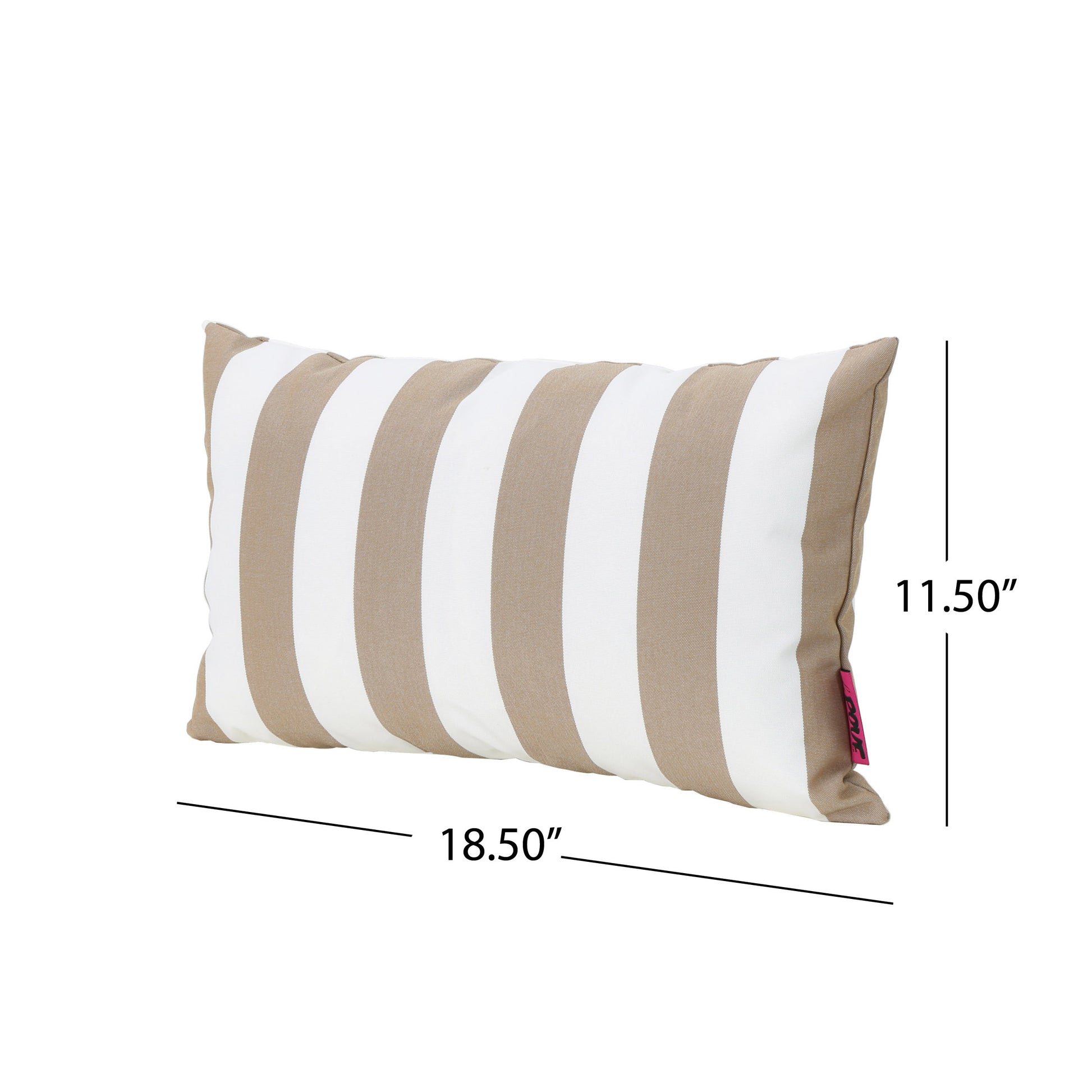Coronado Stripe Rectangular Pillow Brown Fabric