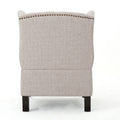 Accent Chair Beige Fabric