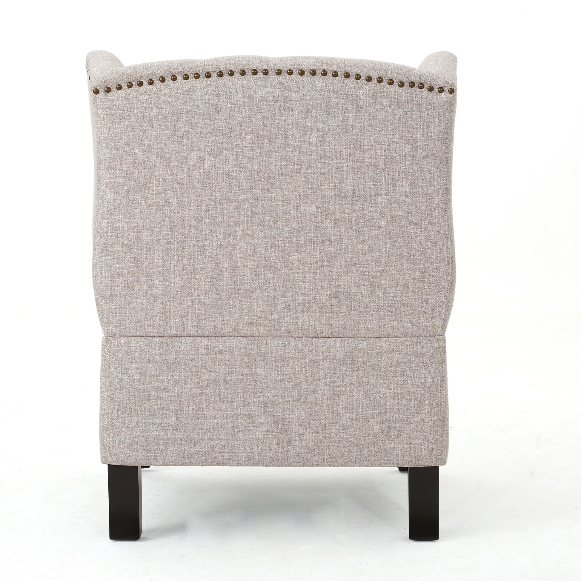 Accent Chair Beige Fabric