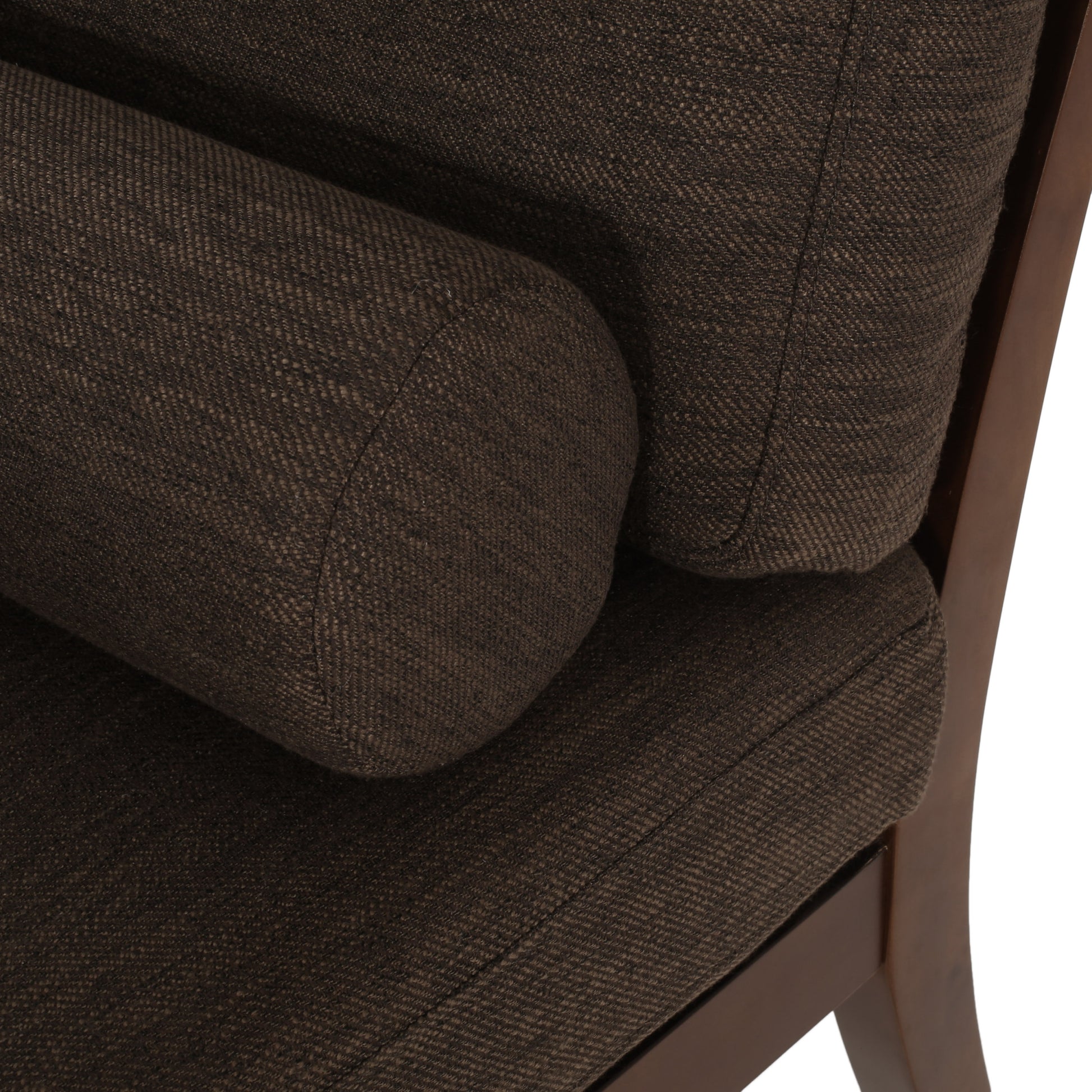 Chaise Lounge Brown Fabric