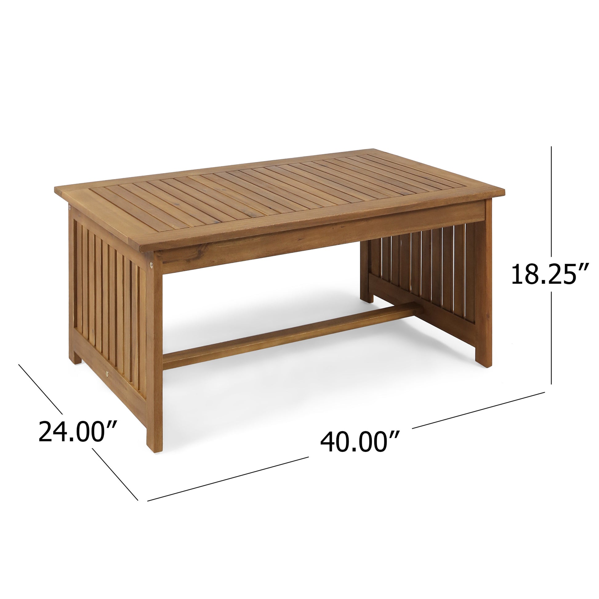 Casa Acacia Coffee Table Brown Antique Bronze Wood