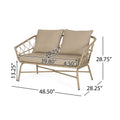 Bruce Seat Brown Pe Rattan Iron Waterproof Fabric