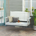 Tambora Porch Swing White Wood Metal