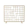 Glanlon Contemporary Fireplace Screen Gold Iron