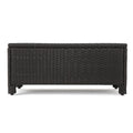 Puerta 4Pc Set Dark Brown Rattan Fabric