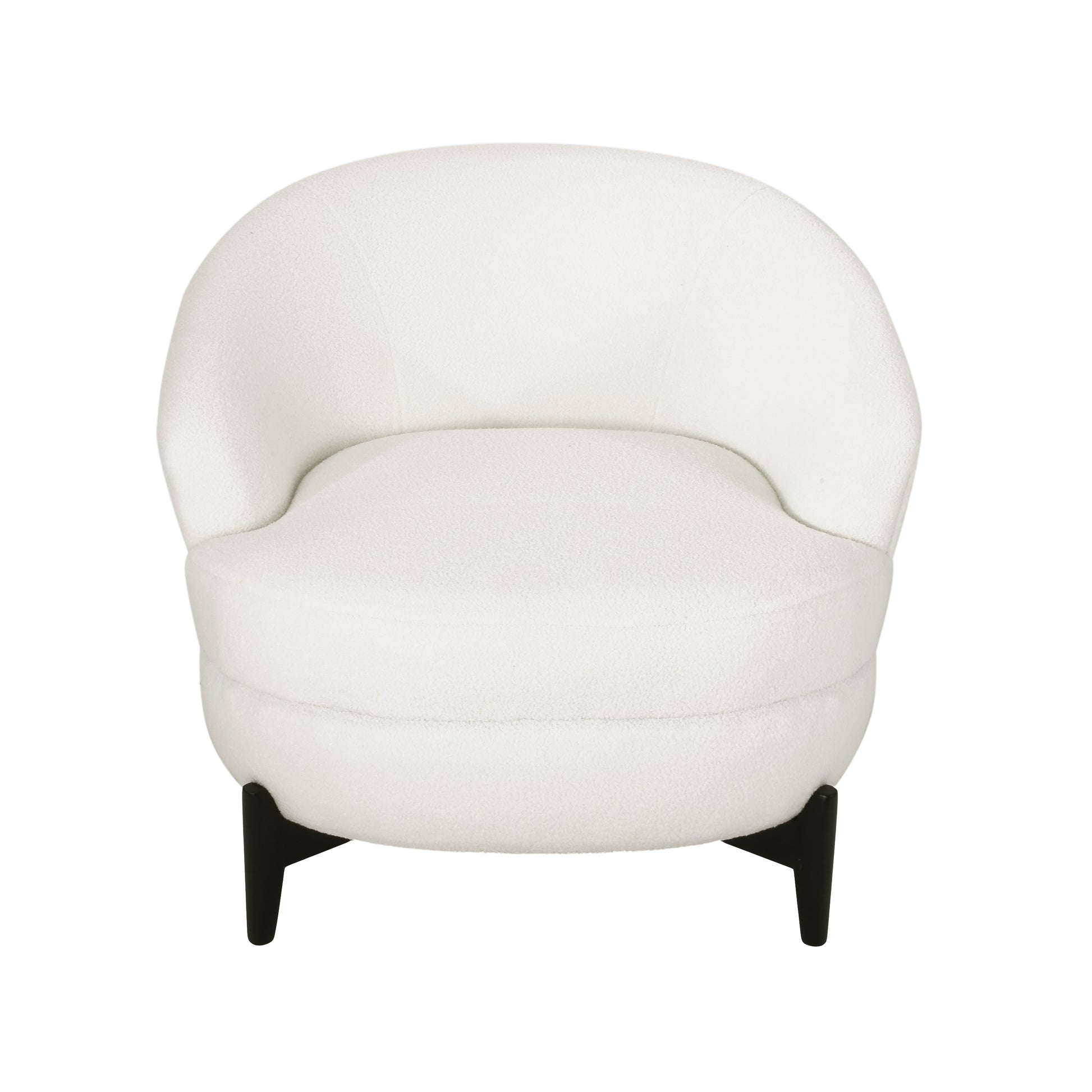 Club Chair White Fabric