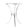 Fordoche Round Accent Table Silver Silver Marble