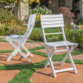 Positano Foldable Chair White Acacia Wood