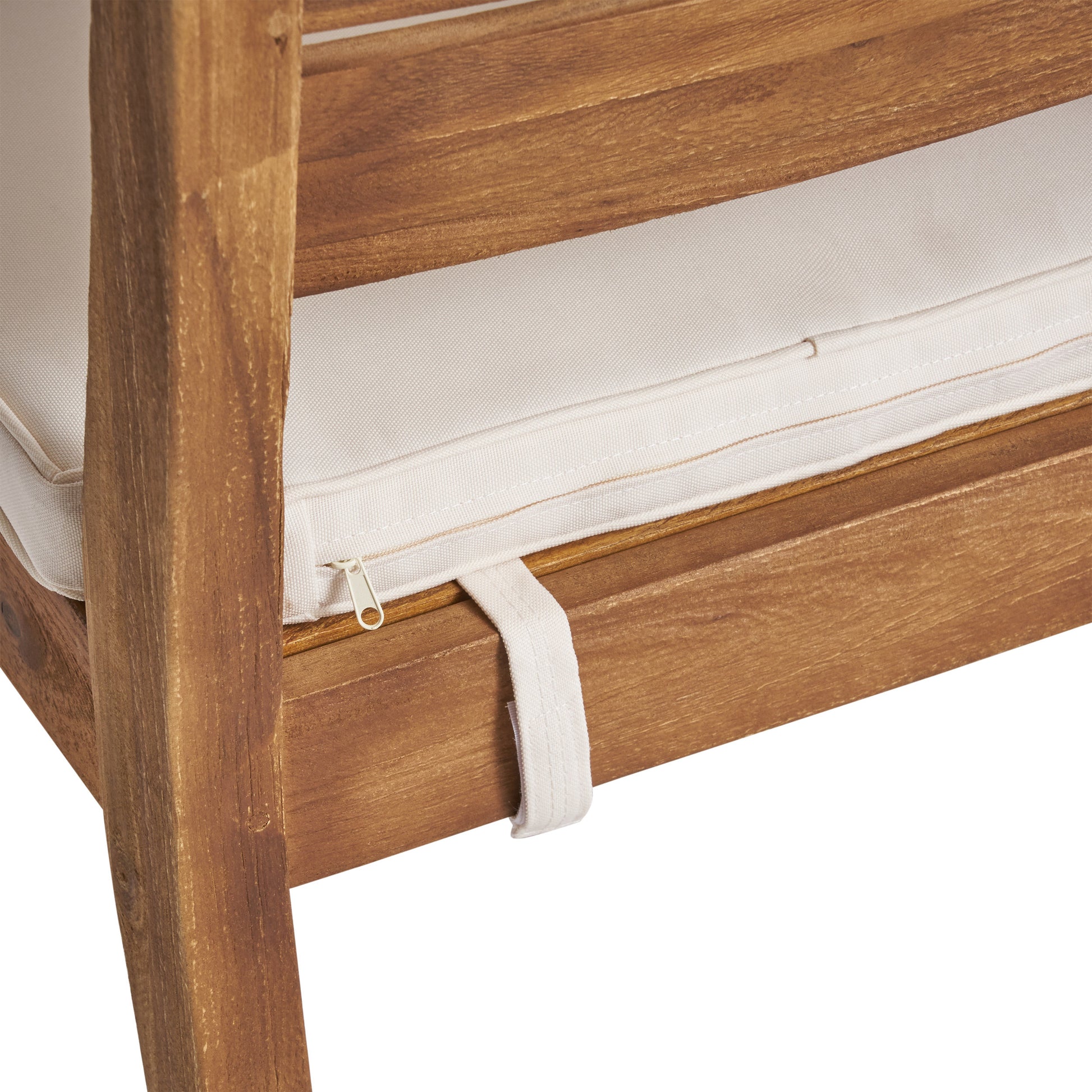 Nestor Dining Chair, Beige Natural Acacia Wood