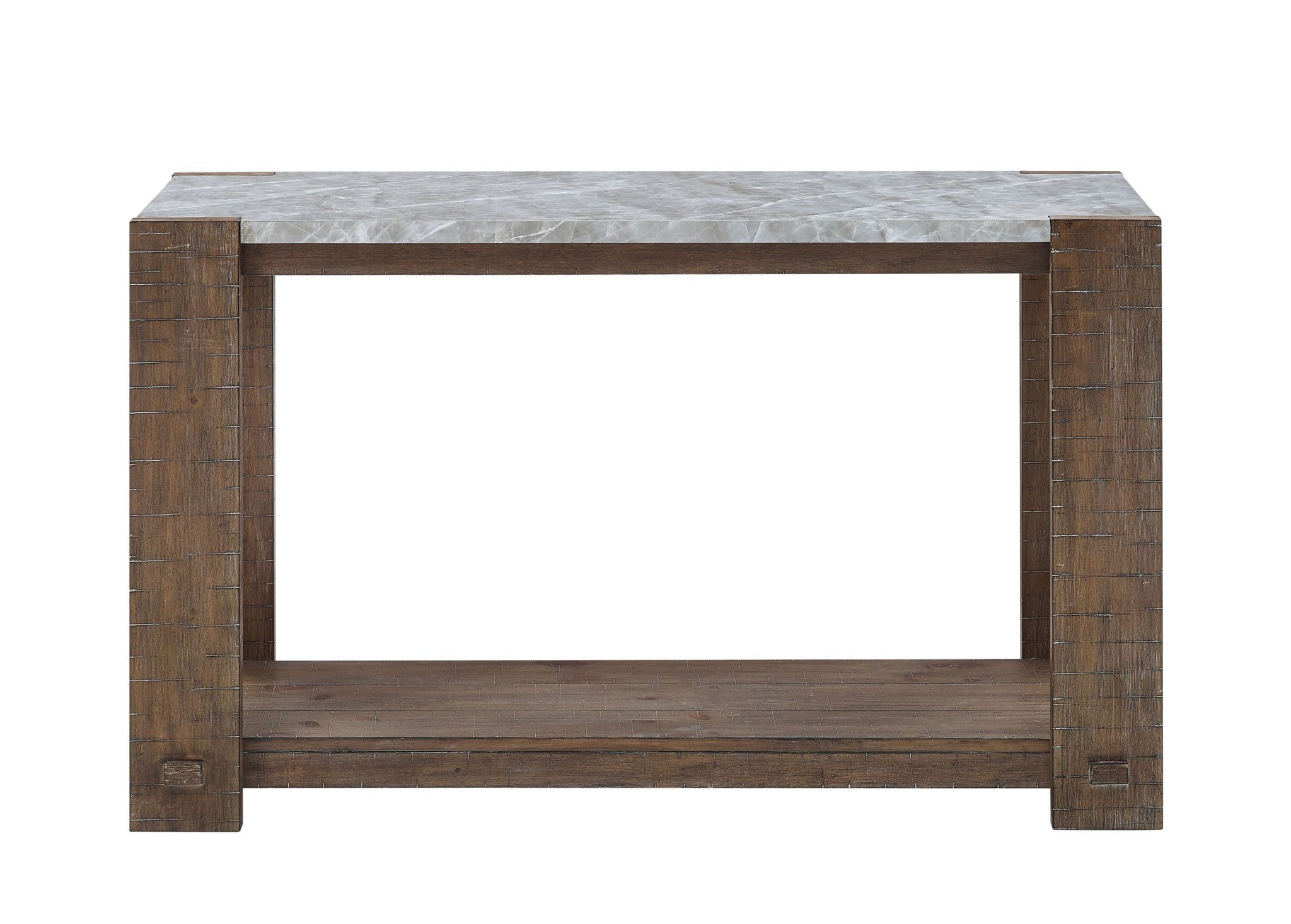 Libby Sintered Stone Sofa Table Brown Brown Wood