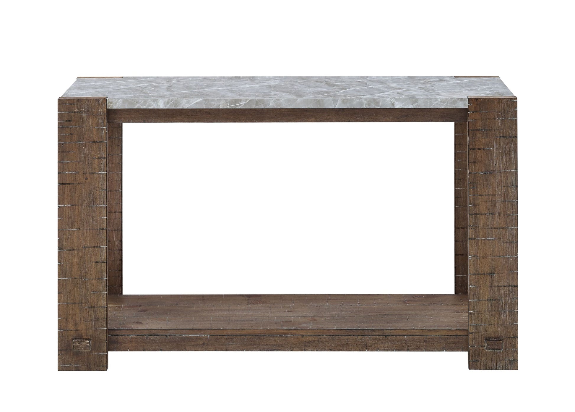 Libby Sintered Stone Sofa Table Brown Brown Wood