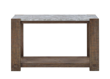 Libby Sintered Stone Sofa Table Brown Brown Wood