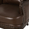 Accent Chair Dark Brown Pu
