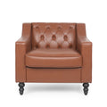 Club Chair Light Brown Pu