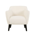 Upholstered Armchair Ivory Fabric
