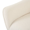 Upholstered Armchair Ivory Fabric