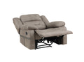 Abilene Manual Reclining Chair Tan Dark Gray Wood