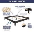 Nix Queen Platform Bed Black Queen Black Wood