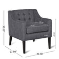 Accent Chair Charcoal Fabric