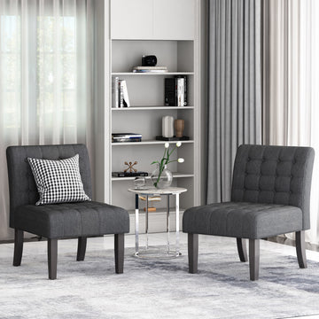 Accent Chair Charcoal Fabric