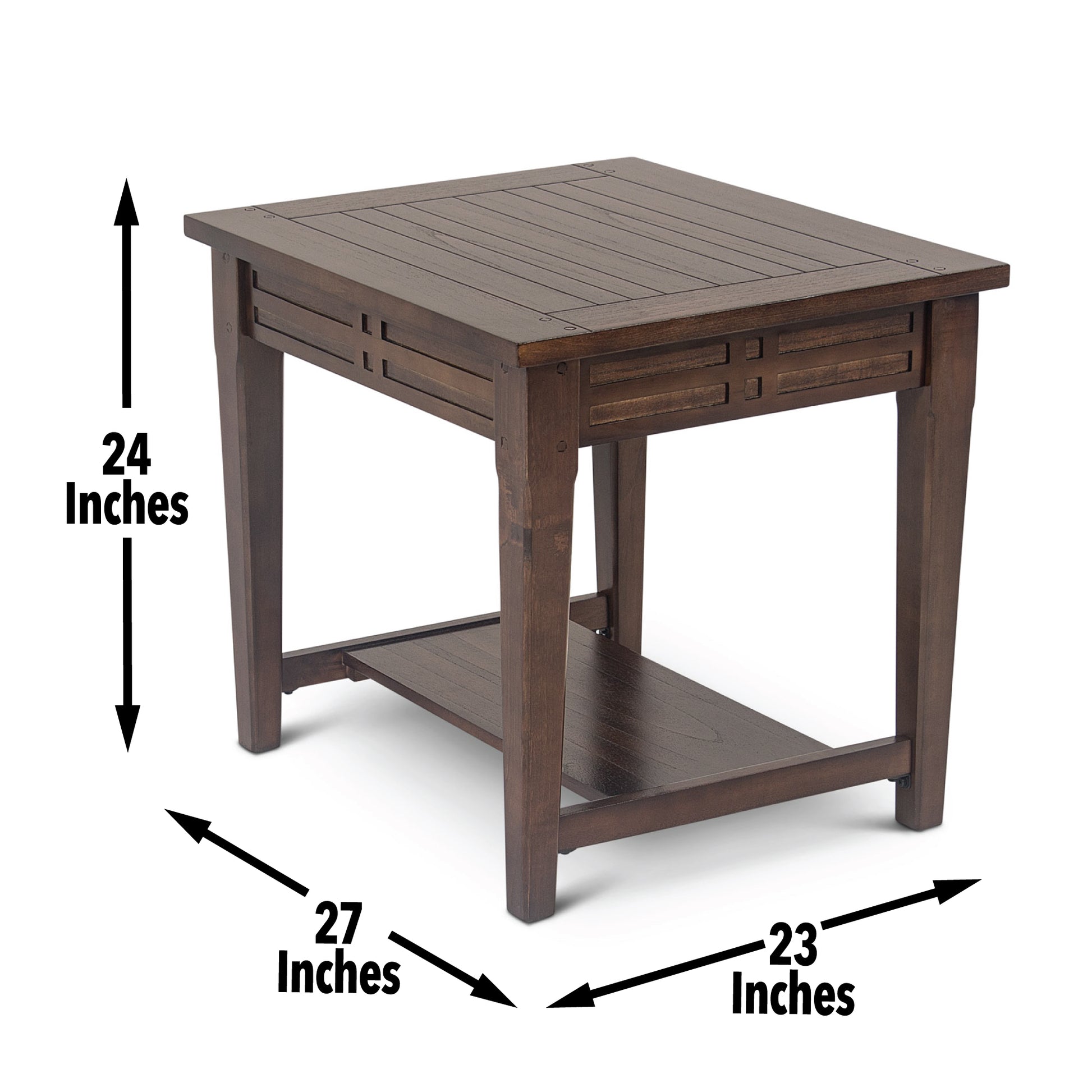 Classic Hardwood End Table Charming Design, Cherry Finish Large Hidden Storage Space Elegant Addition To Living Room Cherry Solid Wood Mdf