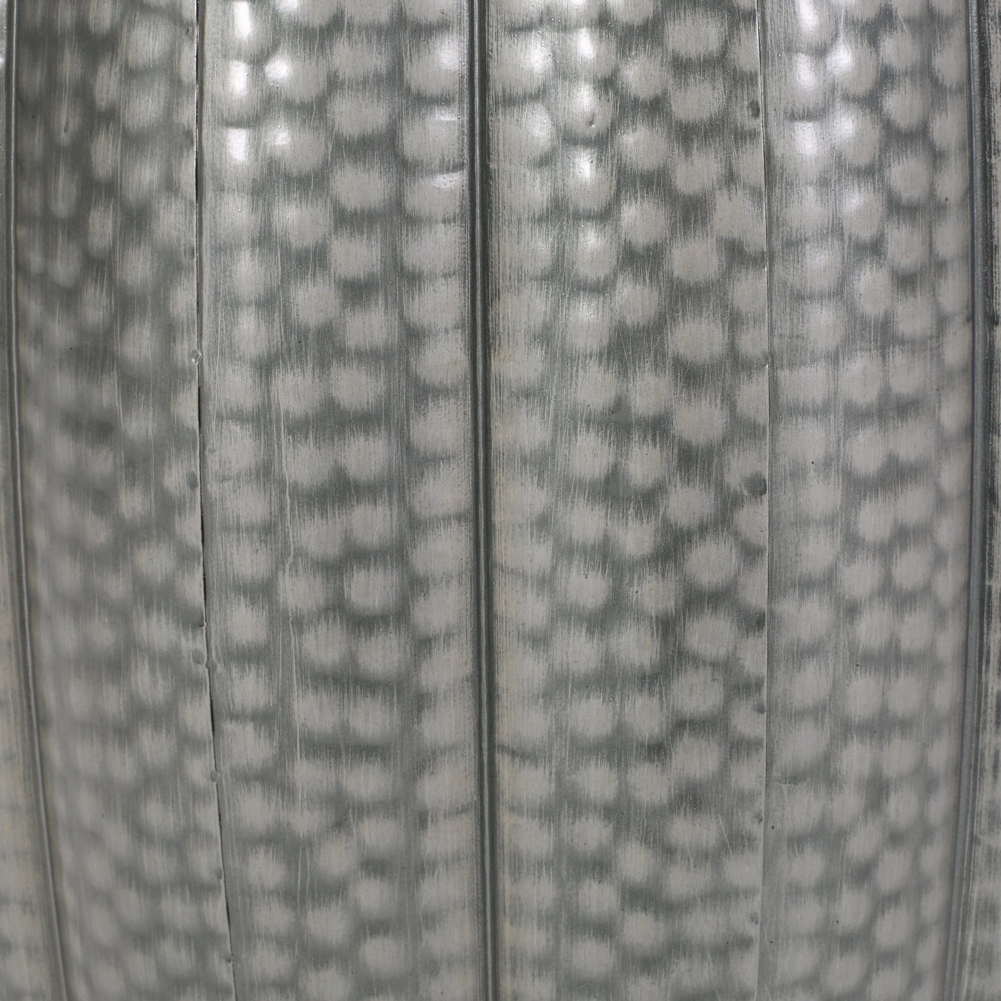 Metal Hammered End Tables Set Of 2 Antique Silver Iron