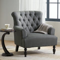 Club Chair Dark Gray Fabric