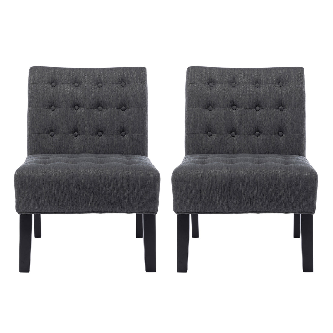 Accent Chair Charcoal Fabric
