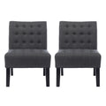 Accent Chair Charcoal Fabric