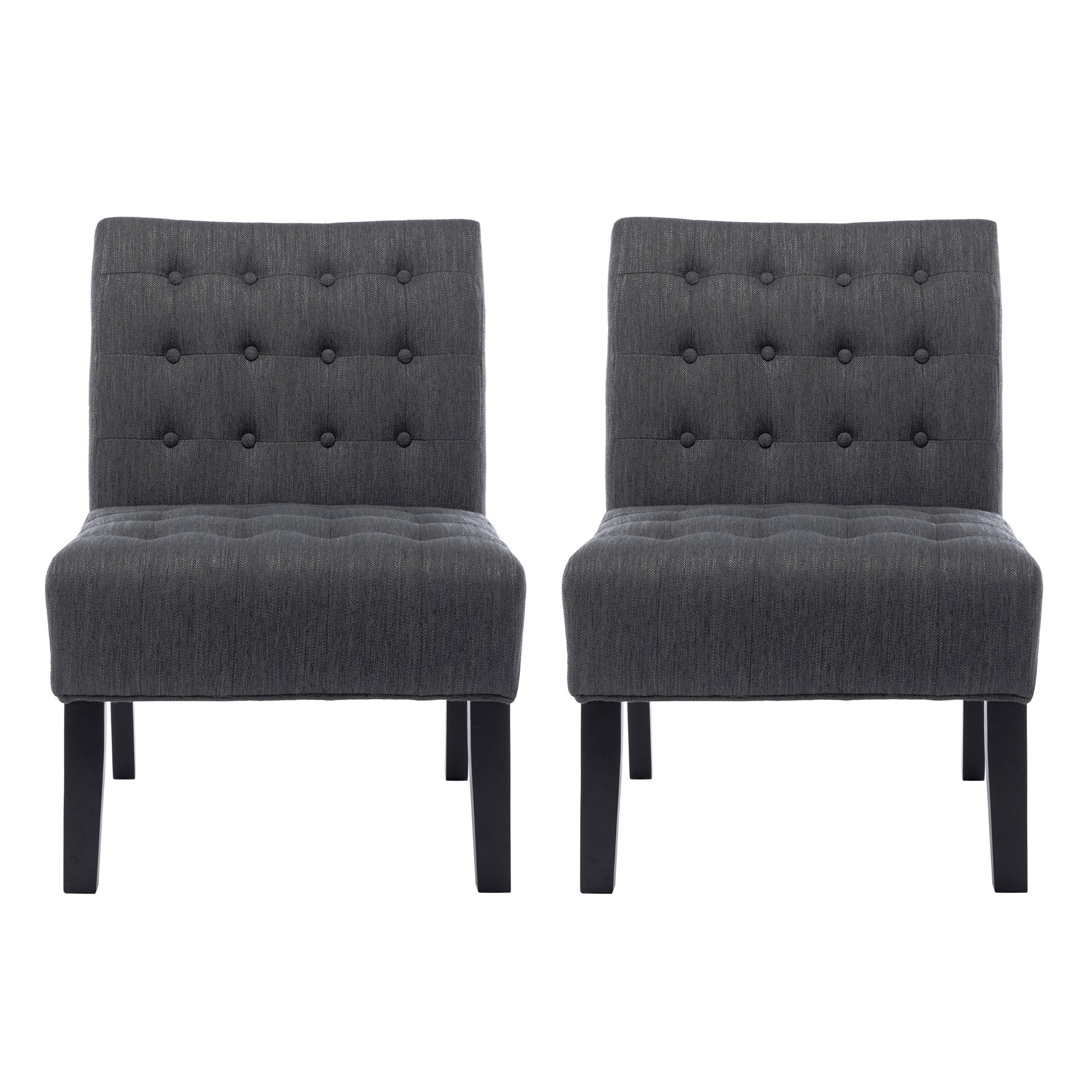 Accent Chair Charcoal Fabric