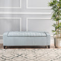 Guernsey Ottoman Blue Fabric