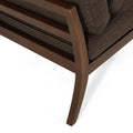 Chaise Lounge Brown Fabric