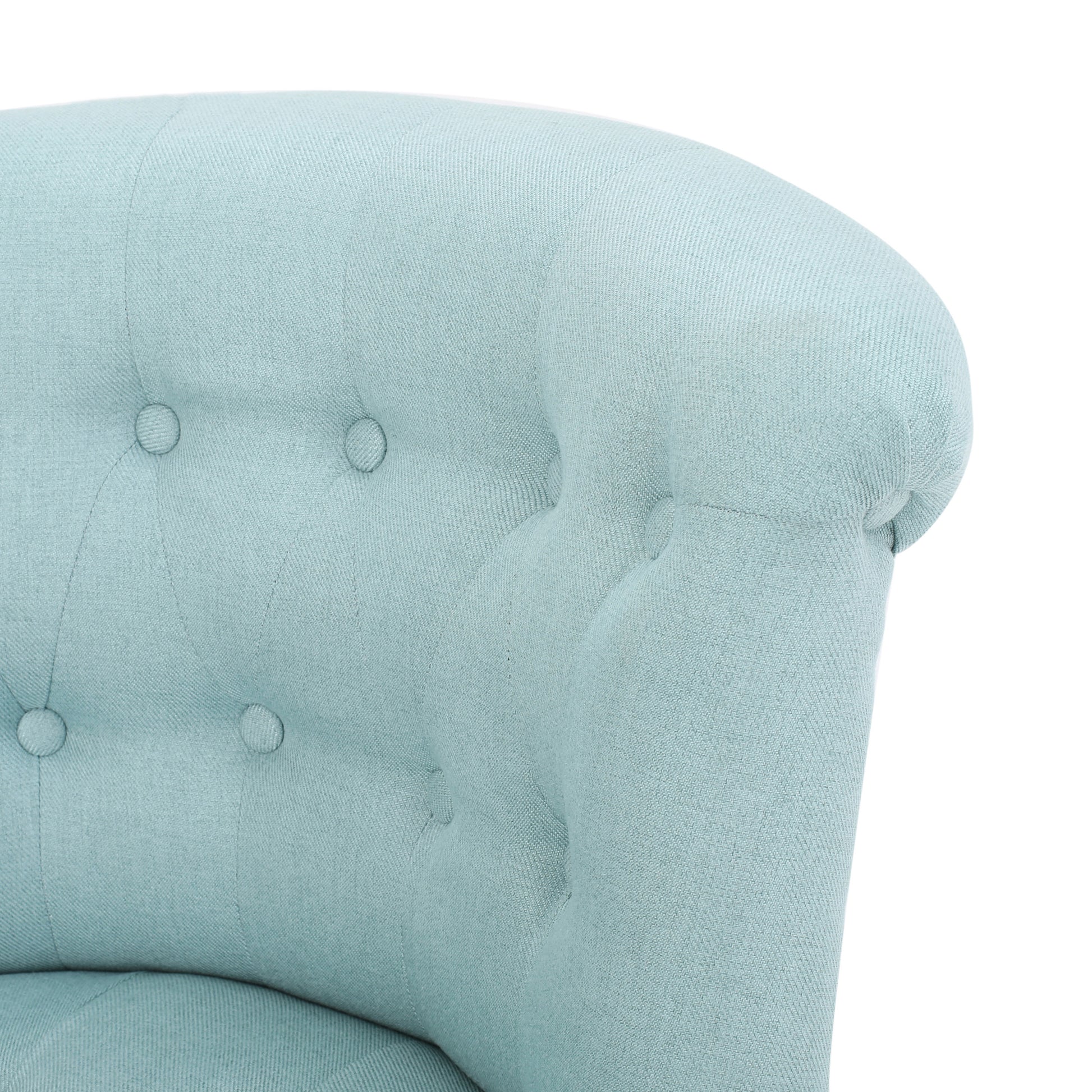 Bordeaux Tuft Chair Light Blue Fabric