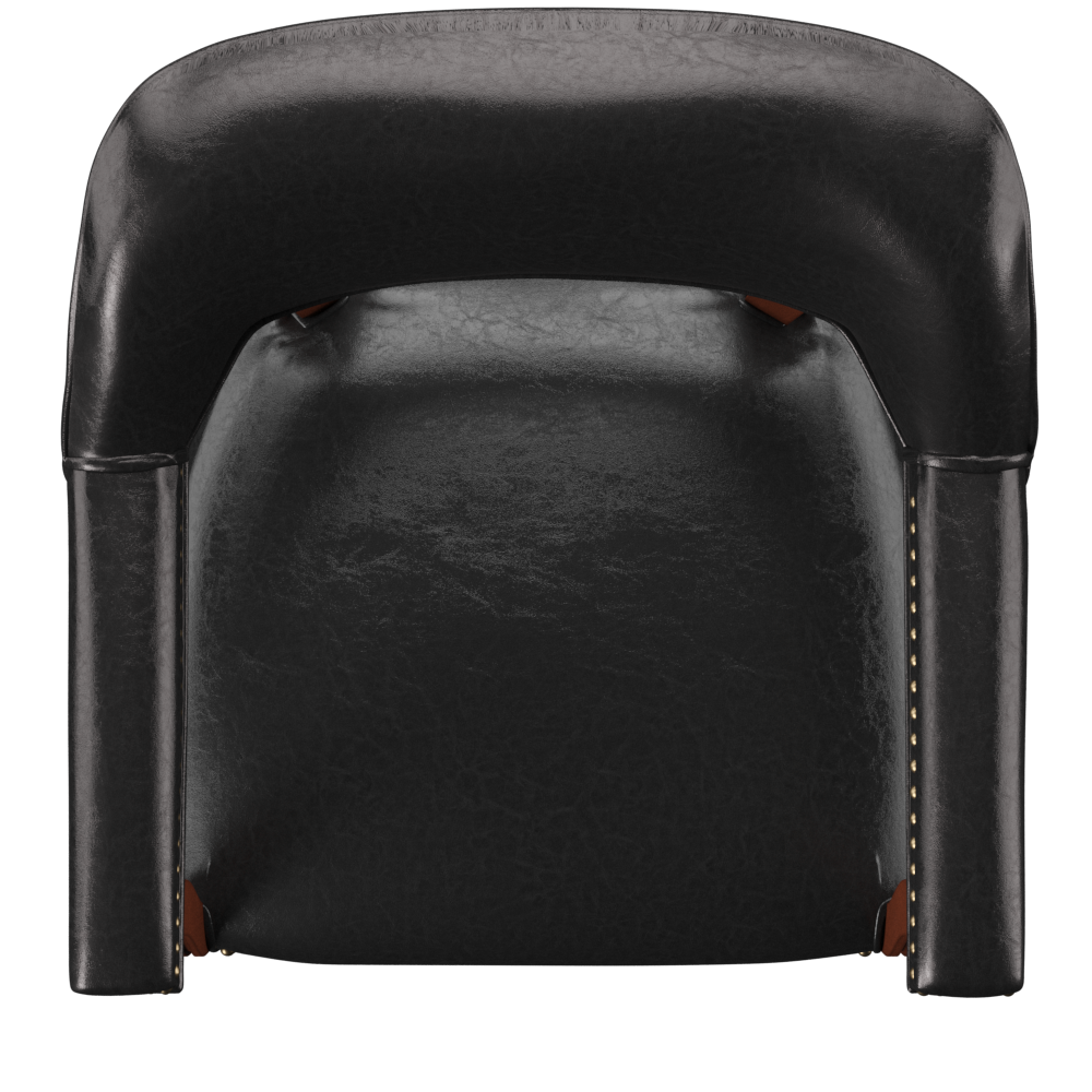 Tournament Arm Chair With Casters Medium Cherry Black Faux Leather