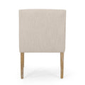 Arm Chair Beige Brown Fabric