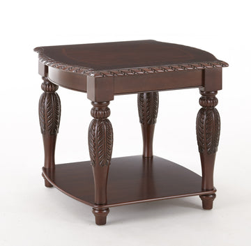 Antoinette End Table Brown Brown Wood