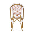 French Bistro Chair Brown White Rattan
