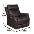 Valencia 3 Piece Dual Power Reclining Living Room Set Dark Brown Dark Brown Faux Leather