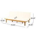 Jill Daybed Beige Acacia Wood