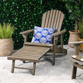 Malibu Reclining Adirondack Chair Grey Acacia Wood